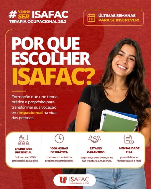 Vestibular Curso Terapia Ocupacional. Porque escolher ISAFAC
